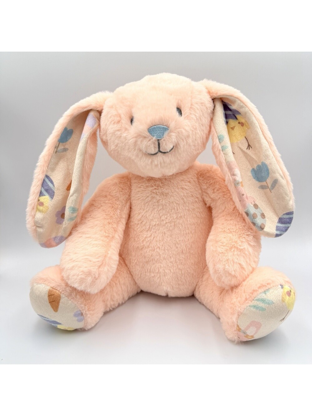 NWT Lucy's Room Pink Easter Bunny Plush Stuffed Animal Floral Ear Foot Accents